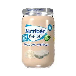 Nutribén Potitos® de Arroz con Merluza a Partir de 6 Meses 235 G.