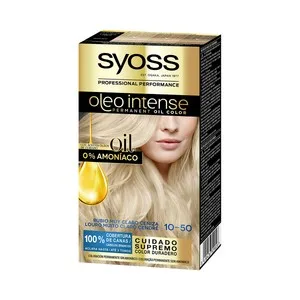 Syoss Oleo Intense Tinte de Pelo Permanente Tono 10-50 Rubio Claro Ceniza