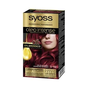Syoss Oleo Intense Tinte de Pelo Permanente Tono 5-92 Rojo Intenso.