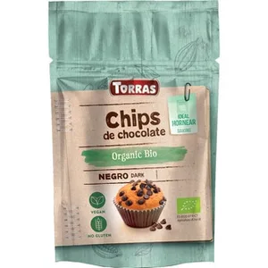 Organic Bio Chips de Chocolate Negro Ecológicas y sin Gluten Ideal para Hornear Torras