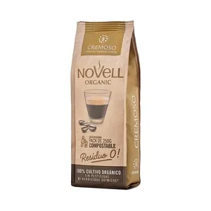 Novell Organic Café en Grano Compostable Cremoso, de Cultivo Ecológico 250 G.