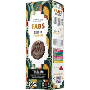 Origin Vietnam Galletas con Chocolate Negro Intenso 73% Cacao Fabs