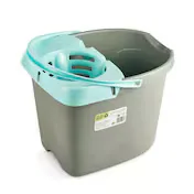 Cubo Ovalado Gris y Celeste 14 Lt Sp Berner 1 Unidad