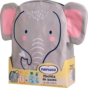 Pack Bebé Mochila de Paseo Elefante con Agua de Colonia + Champú Extra Suave + Jabón Líquido Ultra Suave + Leche Hidratante Fragancia Original Nenuco Nenuco