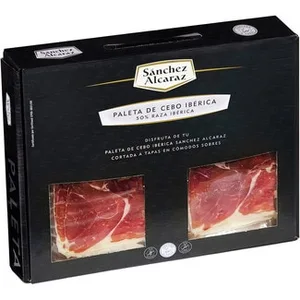Paleta de Cebo Ibérica 50% Raza Ibérica en Lonchas 12 Sobres de 60 G Sanchez Alcaraz 720 G