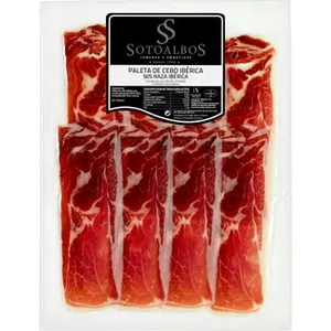 Paleta de Cebo Ibérica 50% Raza Ibérica en Lonchas sin Gluten Sierra de Azuaga 100 G