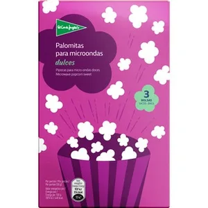 Palomitas para Microondas Dulces Pack 3  el Corte Ingles 100 G