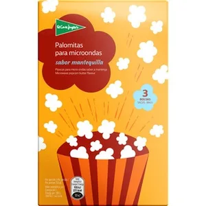 Palomitas para Microondas Sabor a Mantequilla Pack 3  el Corte Ingles 100 G