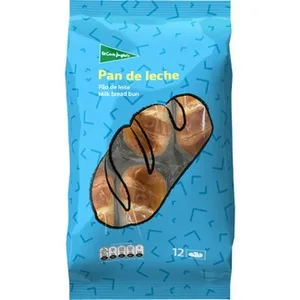 Pan de Leche 12 Unidades Envasados Individualmente el Corte Ingles