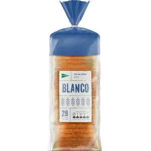 Pan de Molde Blanco con Corteza Original 28 Rebanadas  el Corte Ingles 820 G