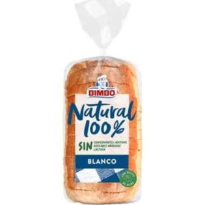 Pan de Molde Blanco Natural 100% sin Azúcares Añadidos y sin Lactosa  Bimbo 460 G