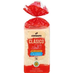 Pan de Molde Clásico sin Corteza 450 Gr