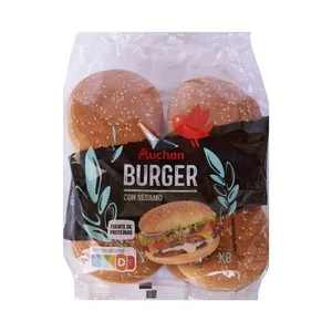 Producto Alcampo Pan para Hamburguesa con Sésamo 8 Uds. 440 G. 400 G