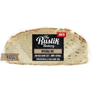 Pan Semi Hogaza Integral 84% con Masa Madre  THE Rustik Bakery 400 G
