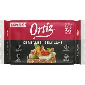 Pan Tostado Cereales y Semillas 36 Rebanadas  Ortiz 320 G