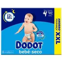 Pañal Bebé Seco Box XXL Talla 4 Dodot, Paquete 164 Uds