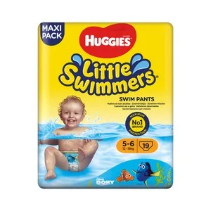 Huggies Pañales Bañador Unisex (bañador Desechable) Talla 5 - 6, para Niños de 12 a 18 Kilos Huggies Little Swimmers 19 Uds.
