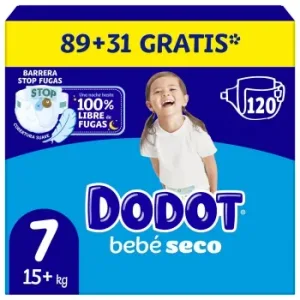 Pañales Bebé Seco Dodot T7 (+15 Kg) 89 Ud.
