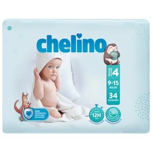 Chelino Pañales Talla 4 (9-15 Kg) 34 Uds.