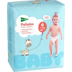 Pañales Unisex de 17 a 28 Kg Talla 6 Elásticos y Transpirables el Corte Ingles