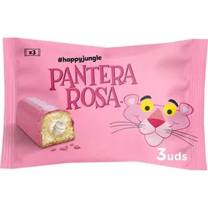 Pantera Rosa Bizcochitos Rellenos con Cobertura Rosa 3 Unidades Envasadas Individualmente Bimbo 159 G