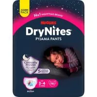 Pants de Noche Niño 12-21 Kg 3-4 Años Drynites, Paquete 16 Uds