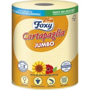 Papel de Cocina Cartapaglia Jumbo Recomendado para Fritos Compatible con el Microondas Foxy 1 Unidad