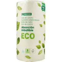 Papel de Cocina Eco 3 Capas Eroski, Paquete 1 Rollo