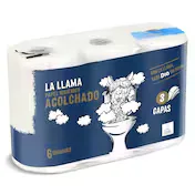 Papel Higiénico Acolchado 3 Capas Dia la Llama 6 Unidades