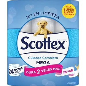 Papel Higiénico Cuidado Completo Mega 2 Capas Scottex