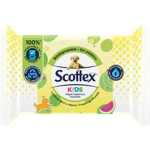 Papel Higiénico Húmedo Kids con Fragancia Afrutada  Scottex 74 Unidades