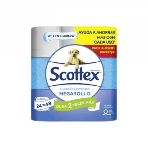 Papel Higiénico Megarollo Scottex 24 Rollos