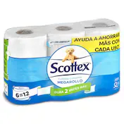Papel Higiénico Megarrollo Scottex 6 Unidades
