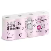 Papel Higiénico Perfumado 4 Capas Dia la Llama 8 Unidades