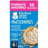 Papilla Multicereal 0% Gerber, Caja 510 G