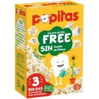 Palomitas para Microondas con Sal sin Palma Popitas, Pack 3x90 G