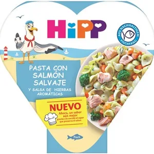 Pasta con Salmón Salvaje y Salsa de Hierbas Aromáticas Ecológico desde 12 Meses Hipp Biologico