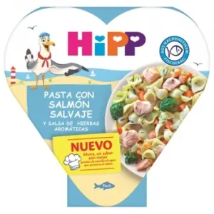 Pasta con Salmón Salvaje y Salsa de Hierbas Aromáticas Ecológico Hipp 250 G.
