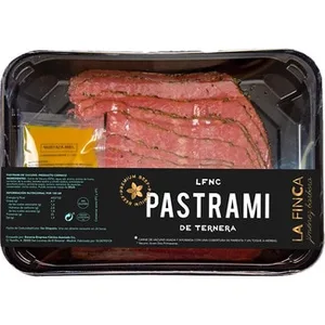 Pastrami de Vacuno Joven Dos Primaveras + Salsa Mostaza Miel 20 Gr la Finca 130 G