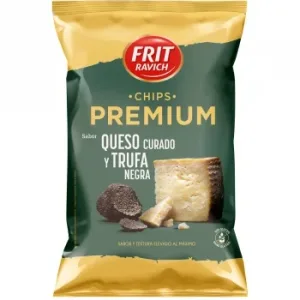 Patatas Chips Sabor Queso Curado y Trufa Negra Frit Ravich sin Gluten 150 G.
