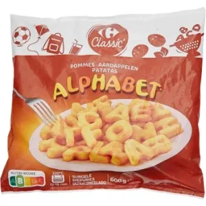 Patatas en Letras Congeladas Carrefour Classic 600 G.