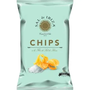 Patatas Fritas Chips a la Flor de Sal de Ibiza  SAL de Ibiza 125 G