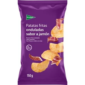 Patatas Fritas Onduladas Sabor Jamón sin Gluten  el Corte Ingles 150 G