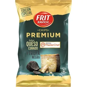 Patatas Fritas Sabor Queso Curado y Trufa Negra sin Gluten  Frit Ravich Premiun 150 G