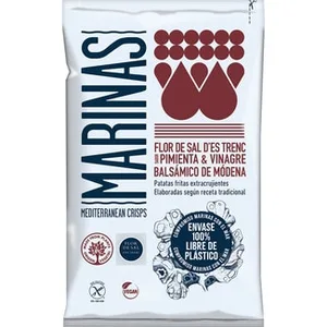 Patatas Fritas Sal Marina de Formentera con Pimienta y Vinagre Balsámico sin Gluten  Vicente Vidal Marinas 150 G