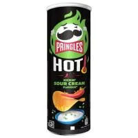 Patatas Hot Sabor Sour Cream Pringles, Tubo 160 G