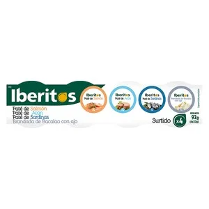 Iberitos Paté Surtido Lata 25 Gr Pack de 4 Ud. 92 G