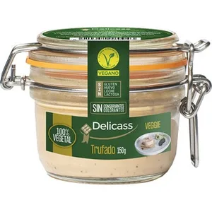Paté Vegano 100% Vegetal Trufado sin Gluten sin Lactosa  Delicass 150 G