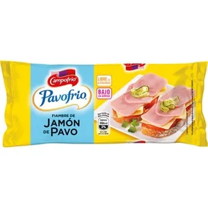 Fiambre de Jamón de Pavo Campofrío - Pavofrío sin Gluten sin Lactosa 380 G.