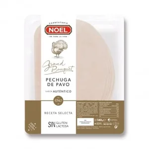 Pechuga de Pavo en Lonchas Noel Grand Bouquet sin Gluten y sin Lactosa 140 G.